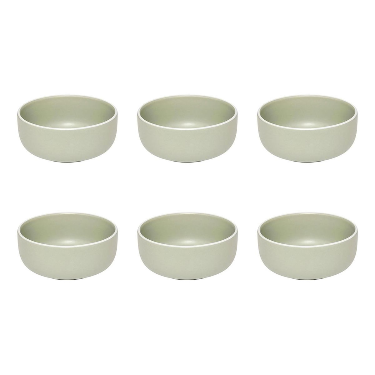 SECRET DE GOURMET Lot de 6 Coupelles en Grès  Alix  14cm Vert Olive