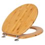 Voir la diapositive 2 : FIVE Abattant WC Design  Bambou  37x45cm Naturel