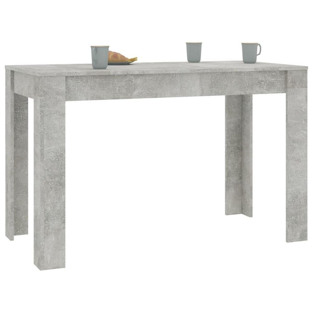 VIDAXL Table a manger Gris beton 120x60x76 cm Bois d'ingenierie