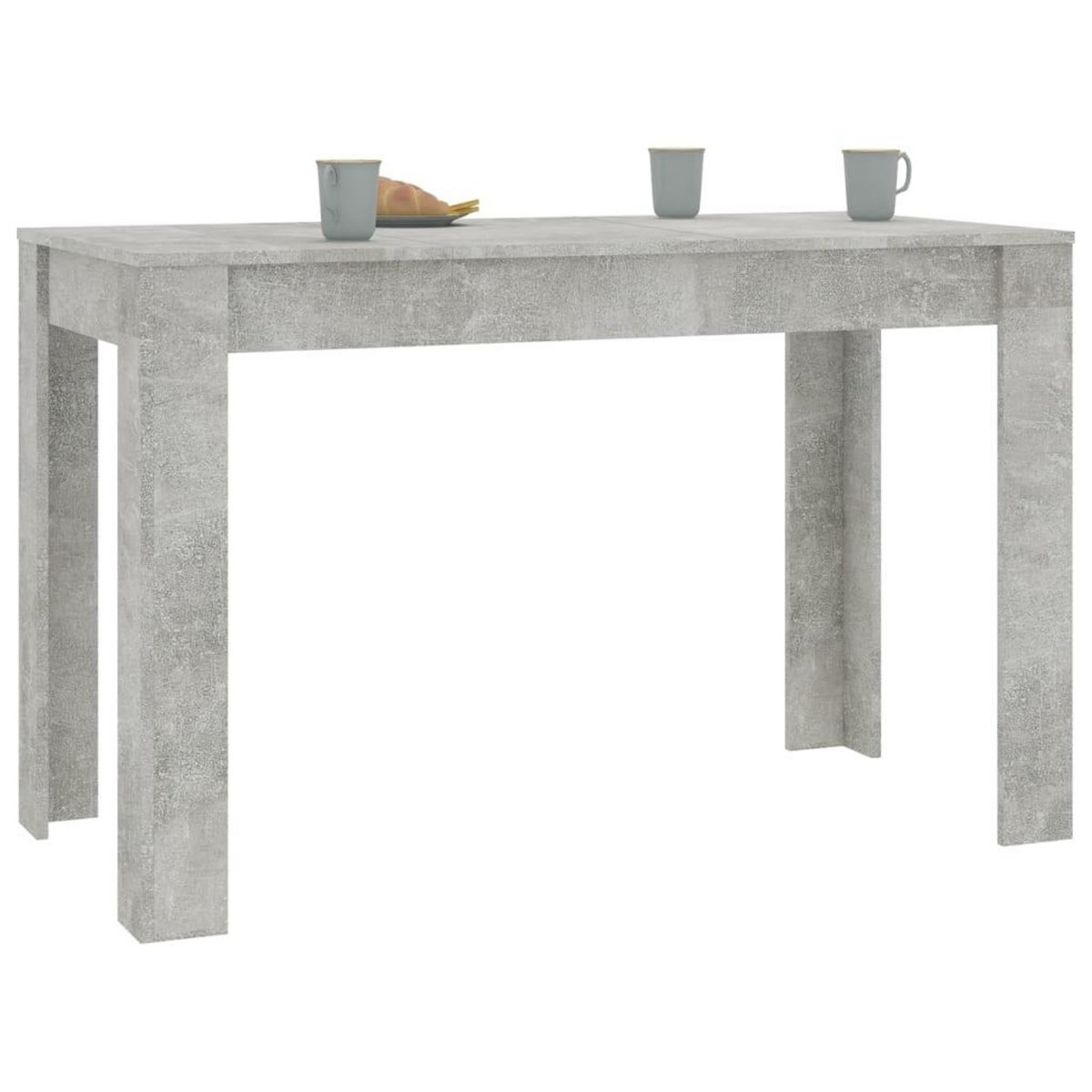 VIDAXL Table a manger Gris beton 120x60x76 cm Bois d'ingenierie