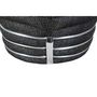 Voir la diapositive 3 : Paris Prix Tabouret en Tissu  Doric  50cm Anthracite & Argent