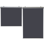 Voir la diapositive 4 : ID MARKET Lot de 2 stores enrouleurs L.124 x H. 225 CM pour pergola gris anthracite