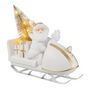 Voir la diapositive 2 : Paris Prix Père Noël Déco  Traîneau  31cm Blanc & Or