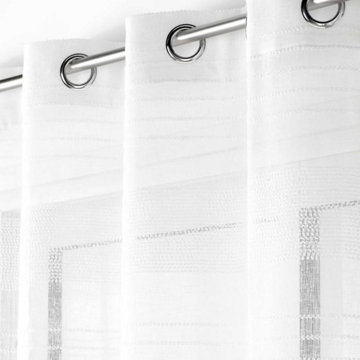 Paris Prix Rideau Voilage à Œillets  Janice  140x240cm Blanc