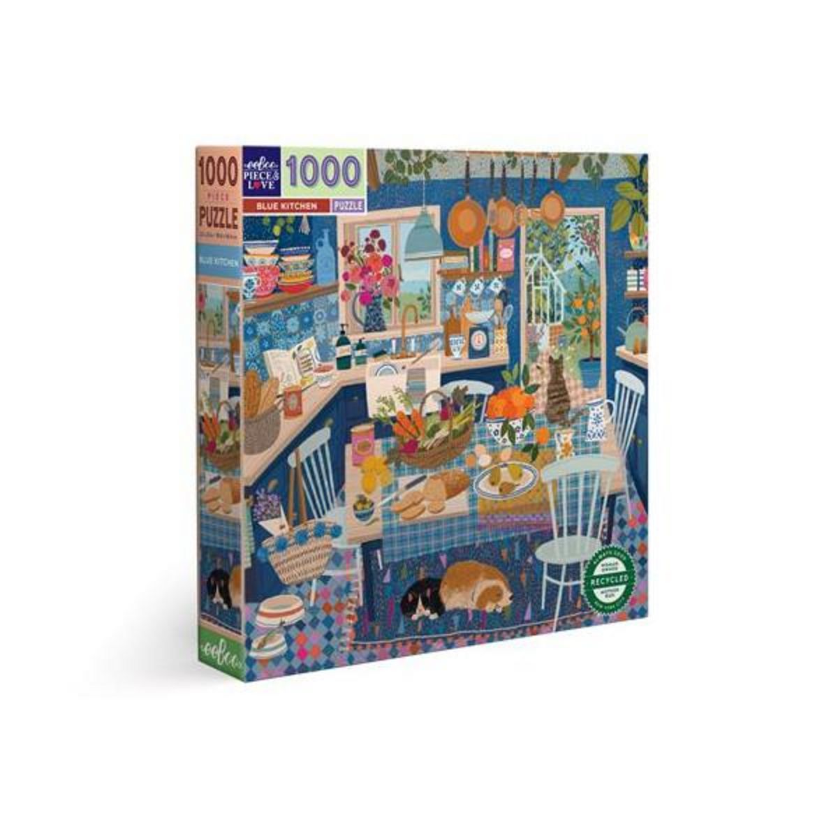 Eeboo Puzzle 1000 pièces Eeboo Blue Kitchen