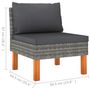 Voir la diapositive 6 : VIDAXL Canapes centraux 2 pcs Resine tressee et bois d'eucalyptus