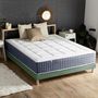 Voir la diapositive 2 : IDLITERIE Ensemble Matelas Ressort 7 zones + Mémoire de forme + Sommier KING STYLE + couette + oreillers - Fabriqué en France