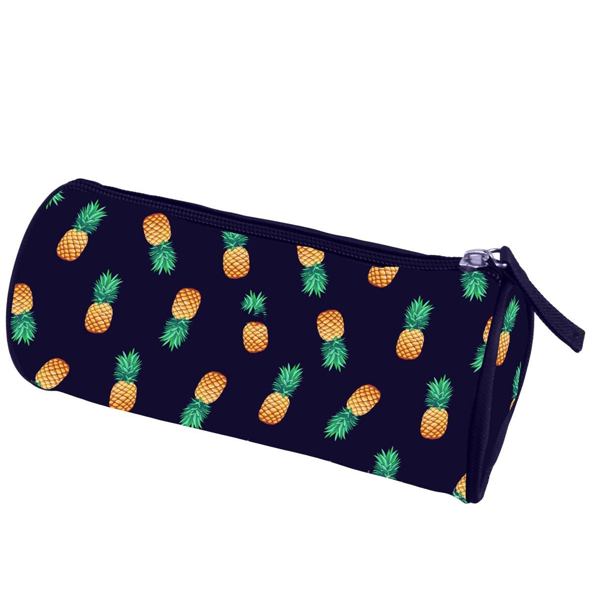  Trousse ronde fille bleu marine avec motifs ananas