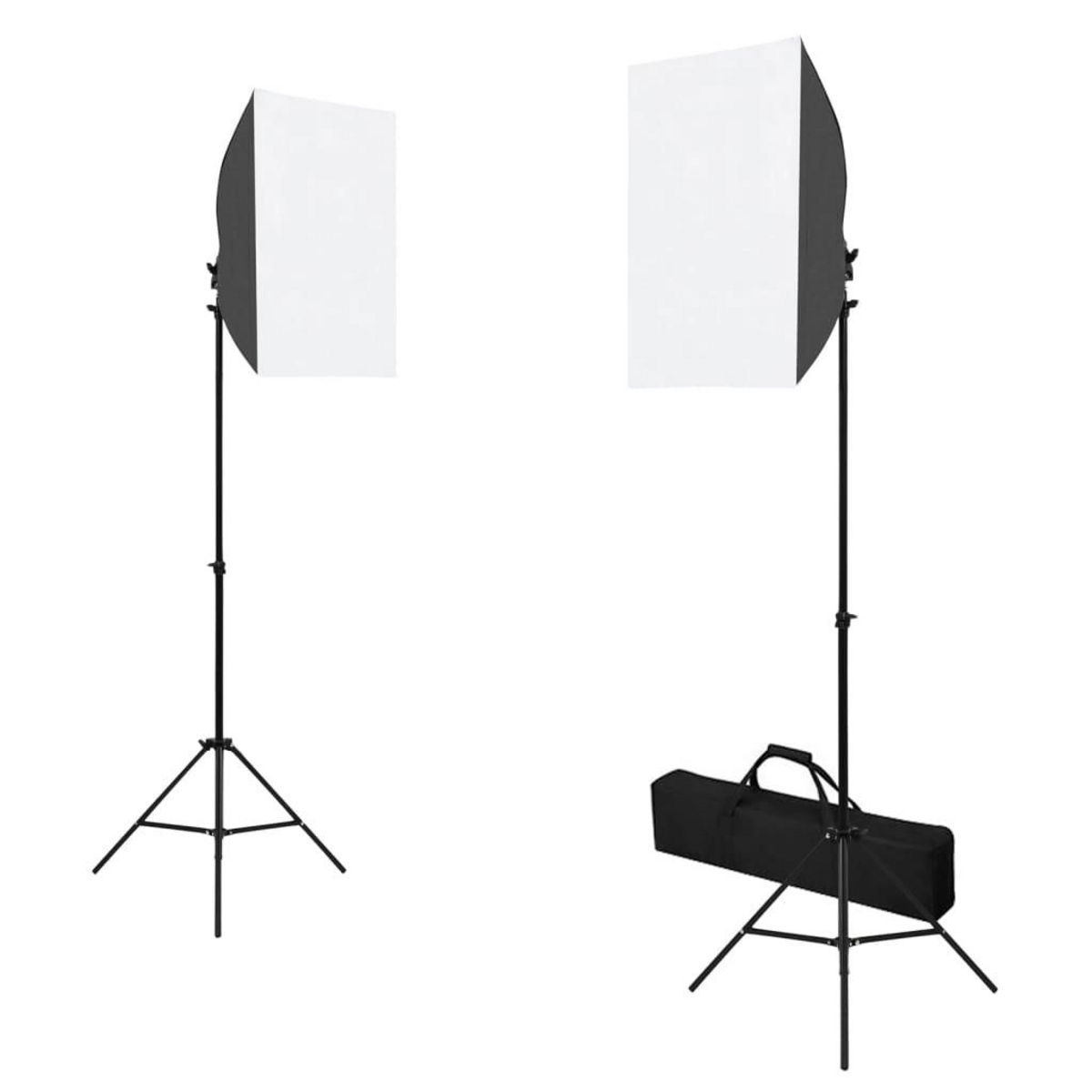 VIDAXL Kit de studio photo boîtes a lumiere toile de fond reflecteur