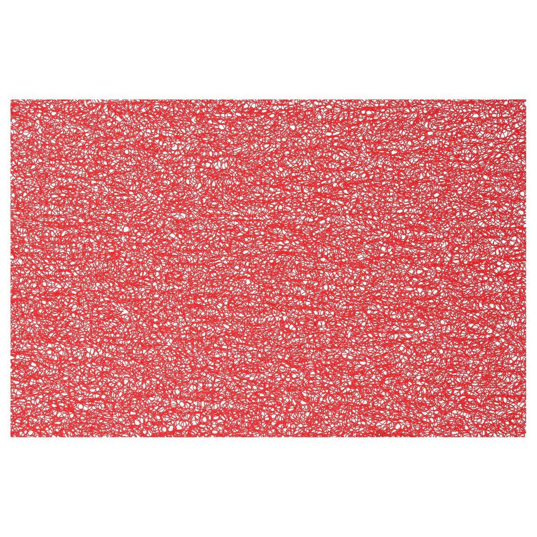 Voir la diapositive 1 : SECRET DE GOURMET Set de table rectangulaire  spaghetti  30x45cm rouge