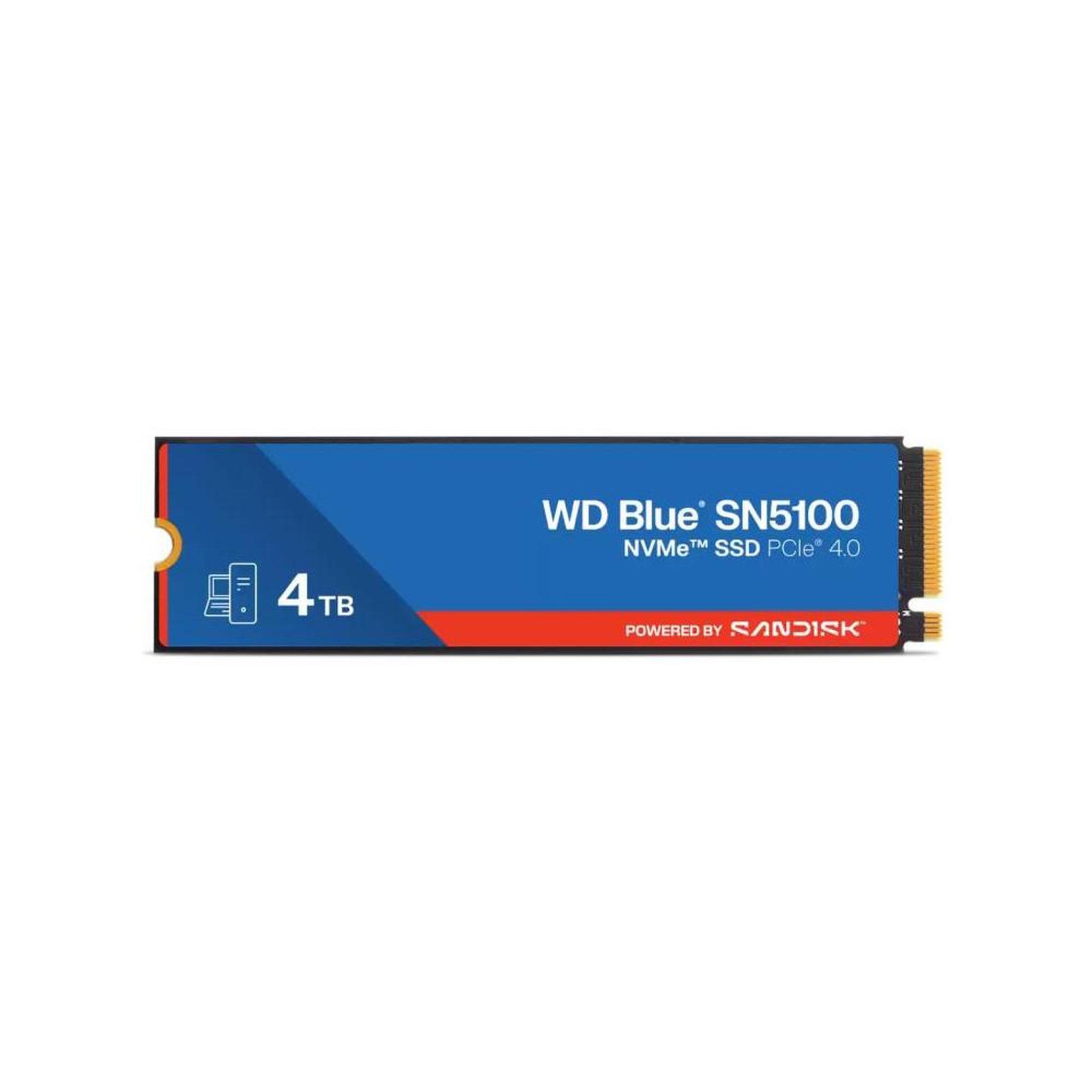 Voir la diapositive 2 : Western Digital Western digital wd blue sn5100 4 to ssd interne nvme m.2 2280 pcie 4.0 x4, jusqu'à 6900/6700 mo/s