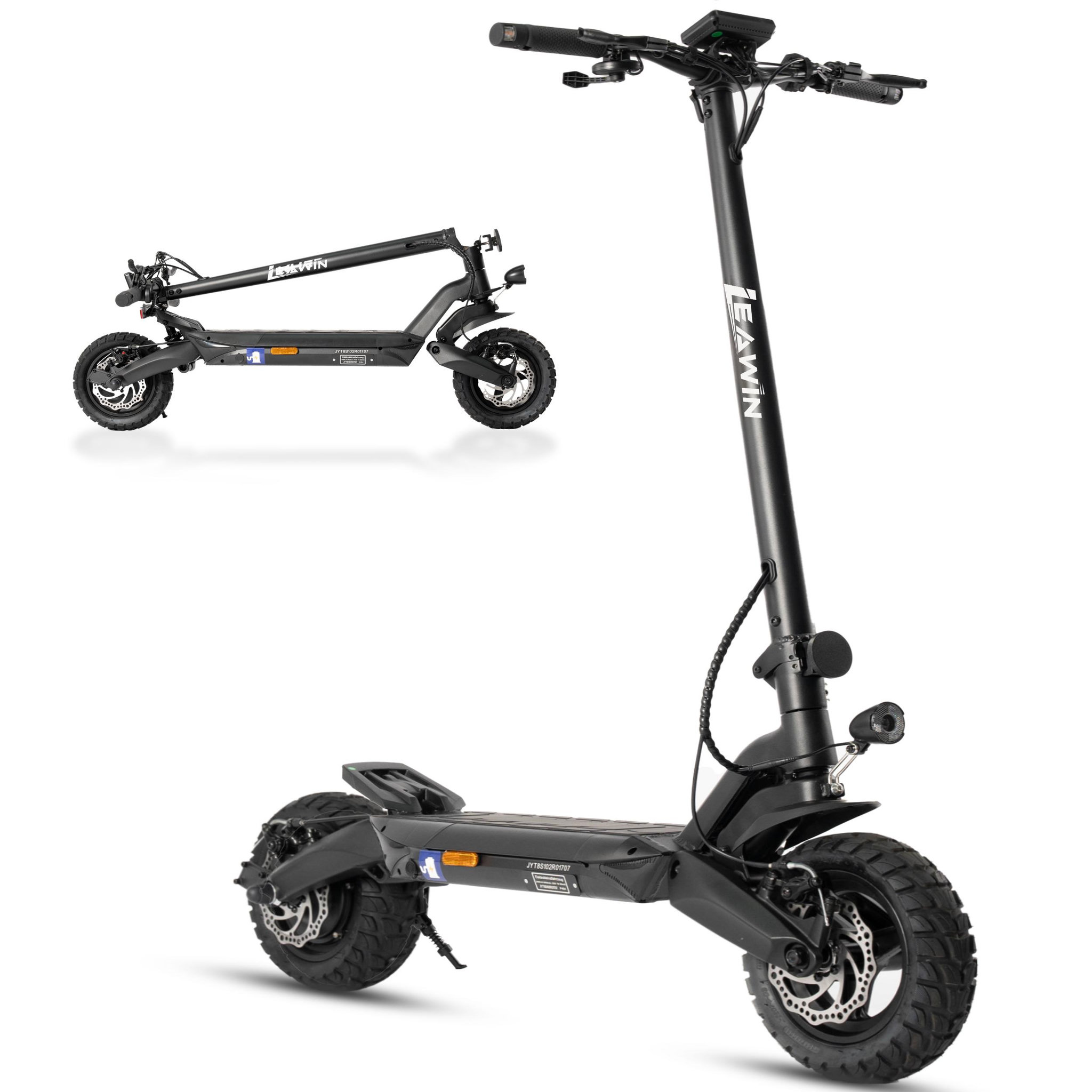 Voir la diapositive 2 : LEAWIN Trottinette électrique leawin t8, batterie 48 v 15 ah, 10 pouces, pliable, vitesse maximale 20 km/h