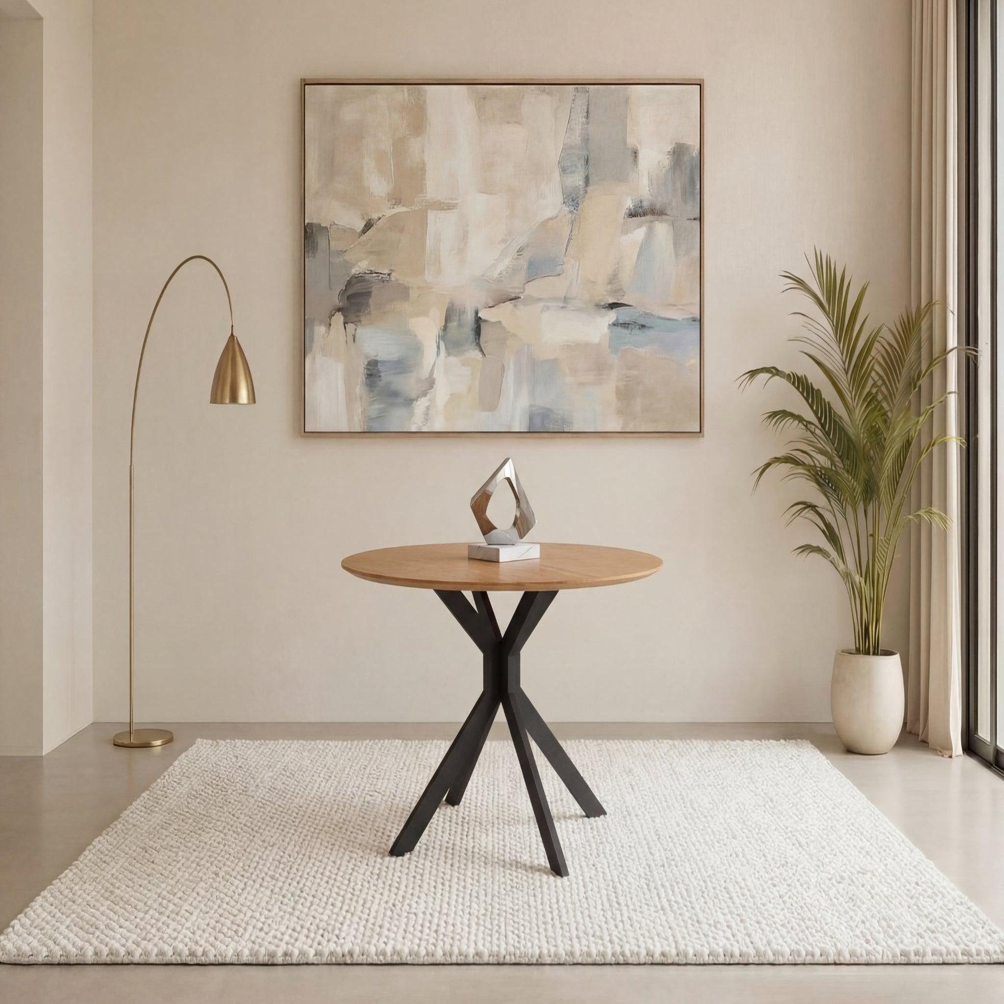 Voir la diapositive 2 : CASANOVA PARIS Riva - table à manger pliante ronde 110cmpieds en métal