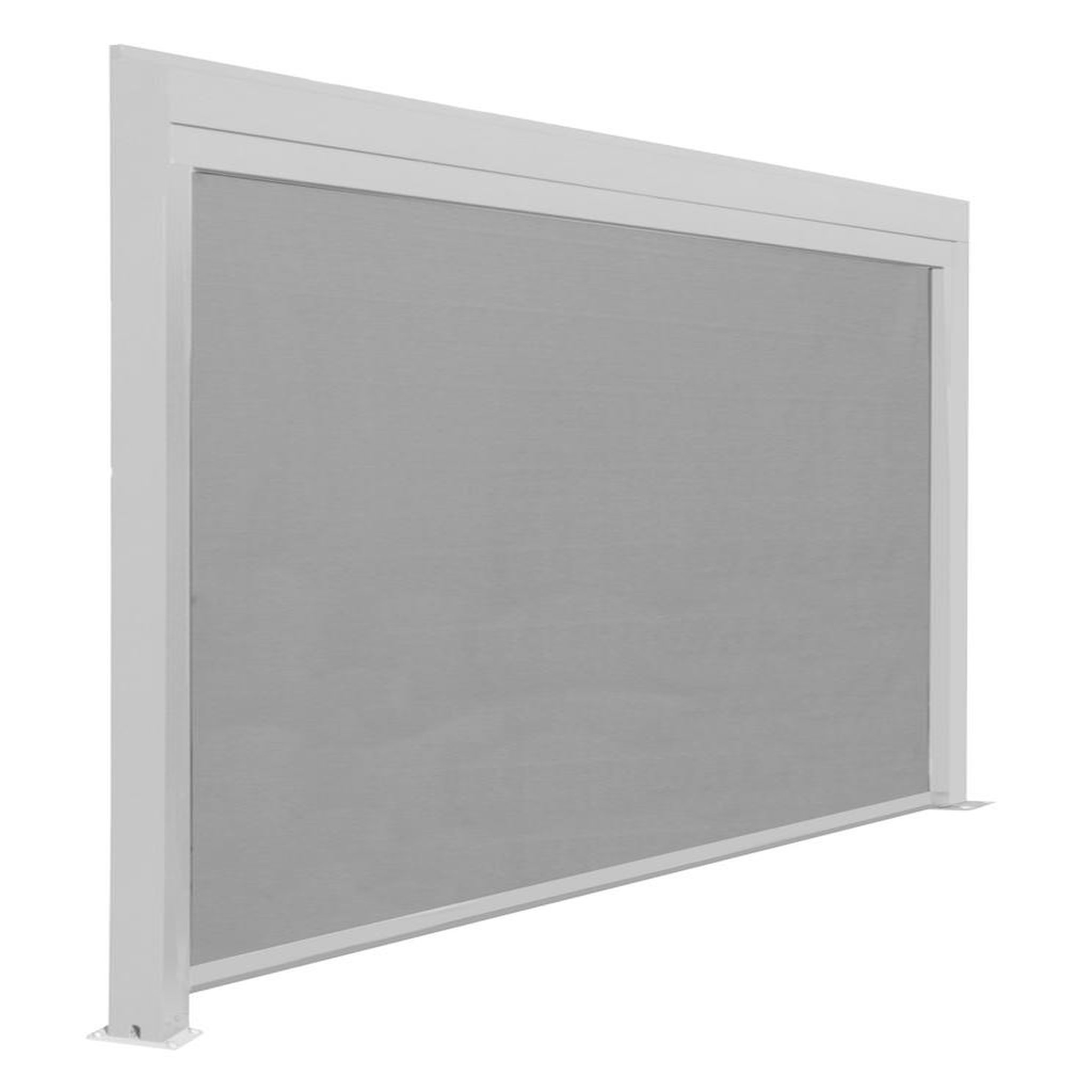 Proloisirs Rideau BioClim 4M pour Pergola Adossée - Aluminium époxy blanc - TPEP perle