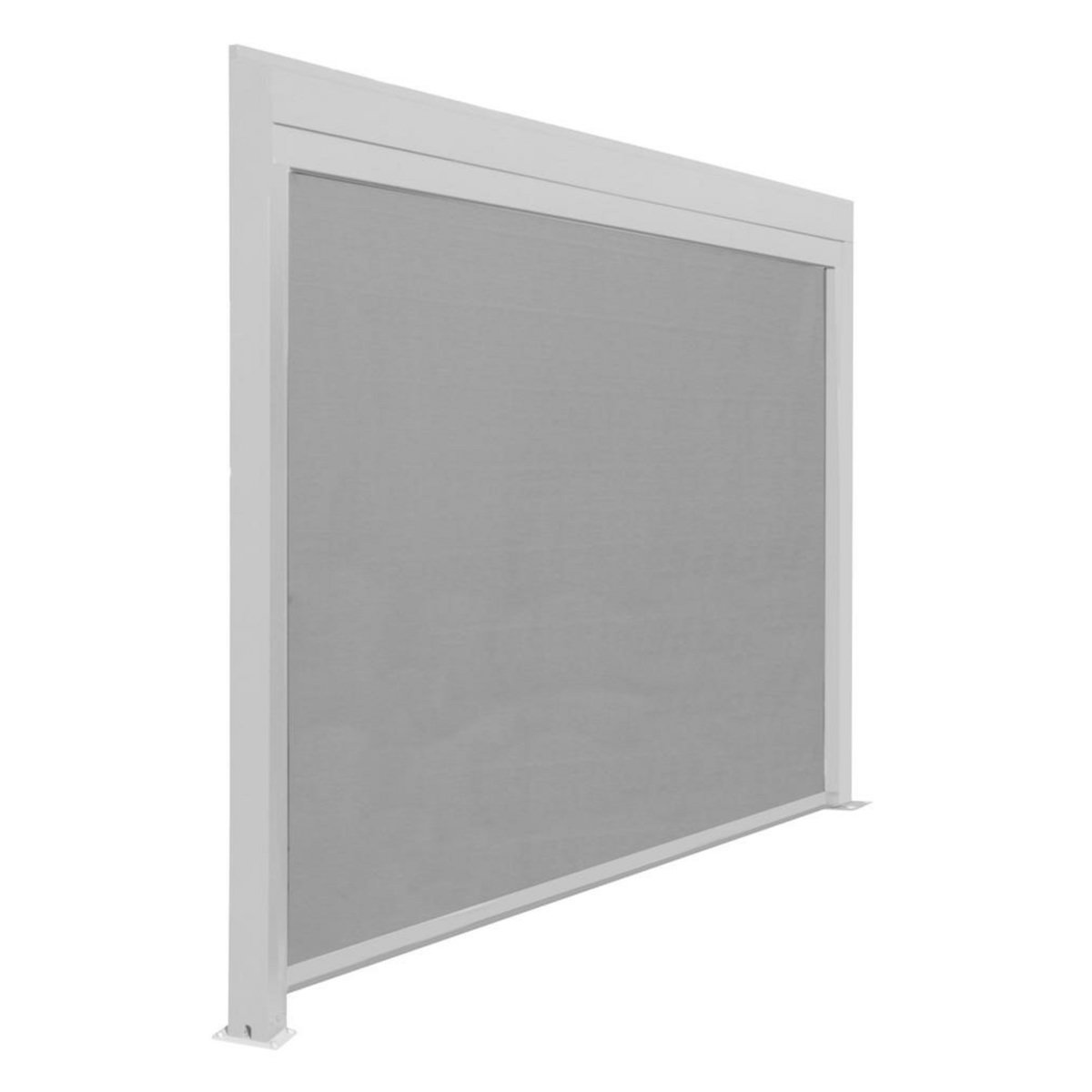 Proloisirs Rideau BioClim 4M pour Pergola Adossée - Aluminium époxy blanc - TPEP perle