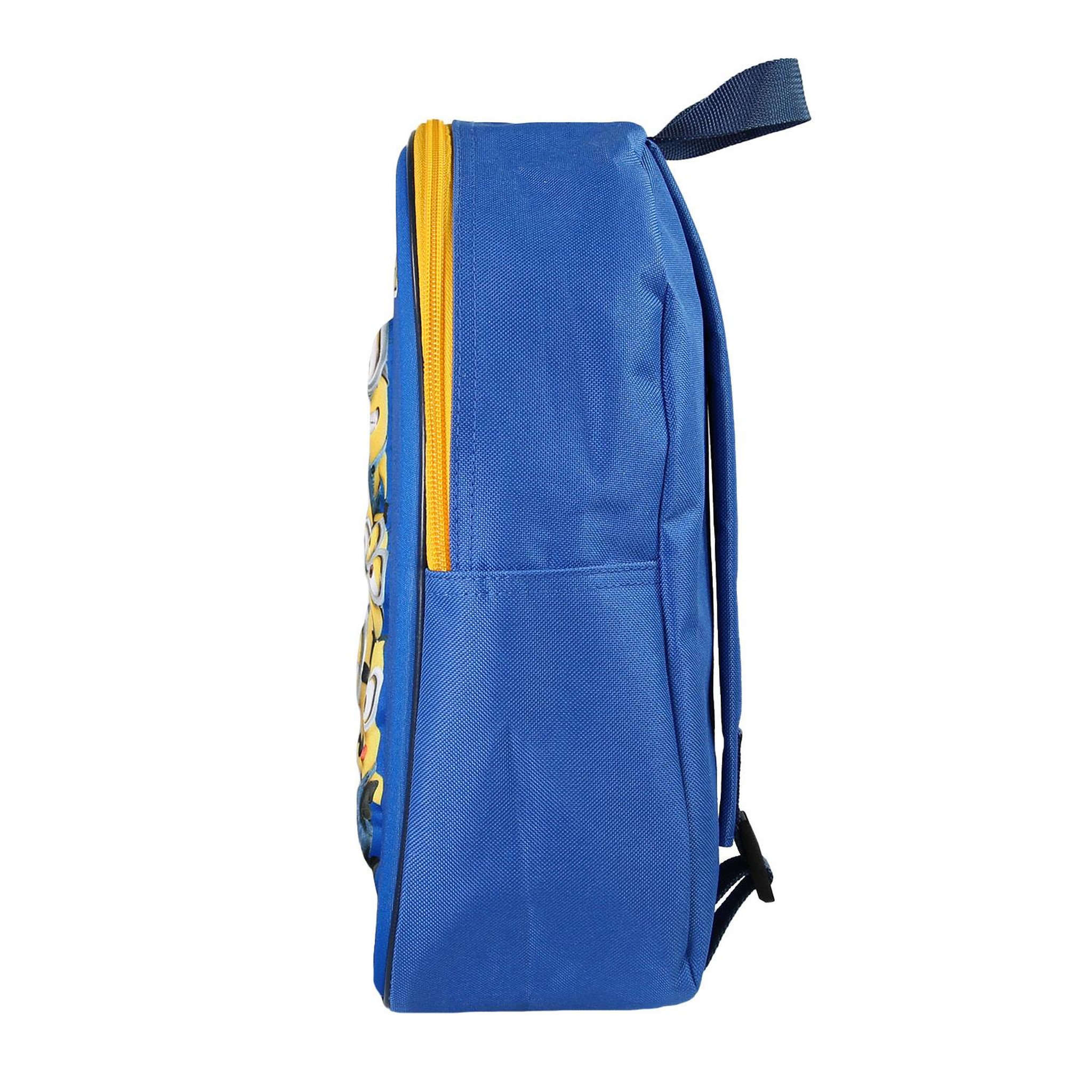 Voir la diapositive 3 : Bagtrotter Bagtrotter - Les Minions - Sac à Dos Scolaire Goûter 31 cm - Bleu - 1 compartiment zippé - Bretelles Matelassées - Face Eva 3D - 25x11x32 cm - Matière Polyester - Sac à Dos Scolaire Maternelle