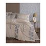 Voir la diapositive 2 : GENERIQUE Parure de lit - 1 housse de couette 220 x 240 cm + 2 taies d'oreiller 60 x 60 cm - 100% coton renforcé - Beige
