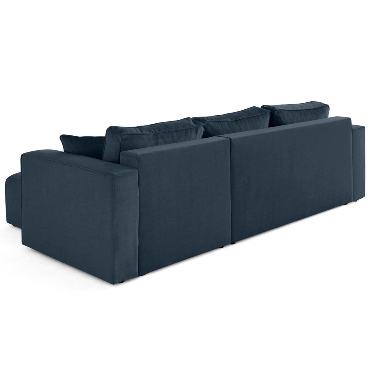 BEST MOBILIER Topaze - canapé d'angle déhoussable réversible 4 places en velours