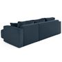 Voir la diapositive 5 : BEST MOBILIER Topaze - canapé d'angle déhoussable réversible 4 places en velours