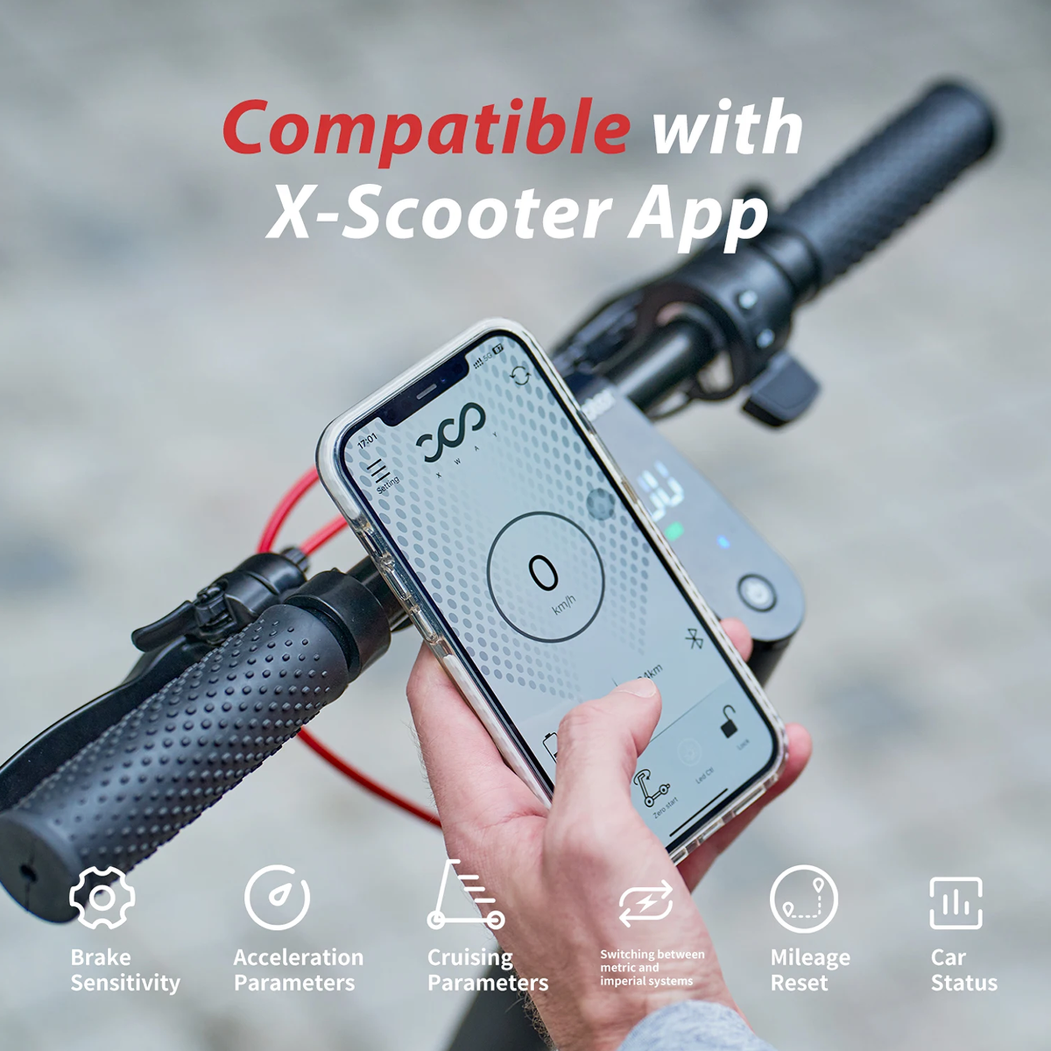 Voir la diapositive 3 : ISCOOTER Trottinette électrique pliable iScooter W8 - 500 W, 48 V, 14 Ah, pneus de 9,3 pouces