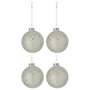 Voir la diapositive 1 : Paris Prix Lot de 4 Boules de Noël  Étoiles  10cm Argent