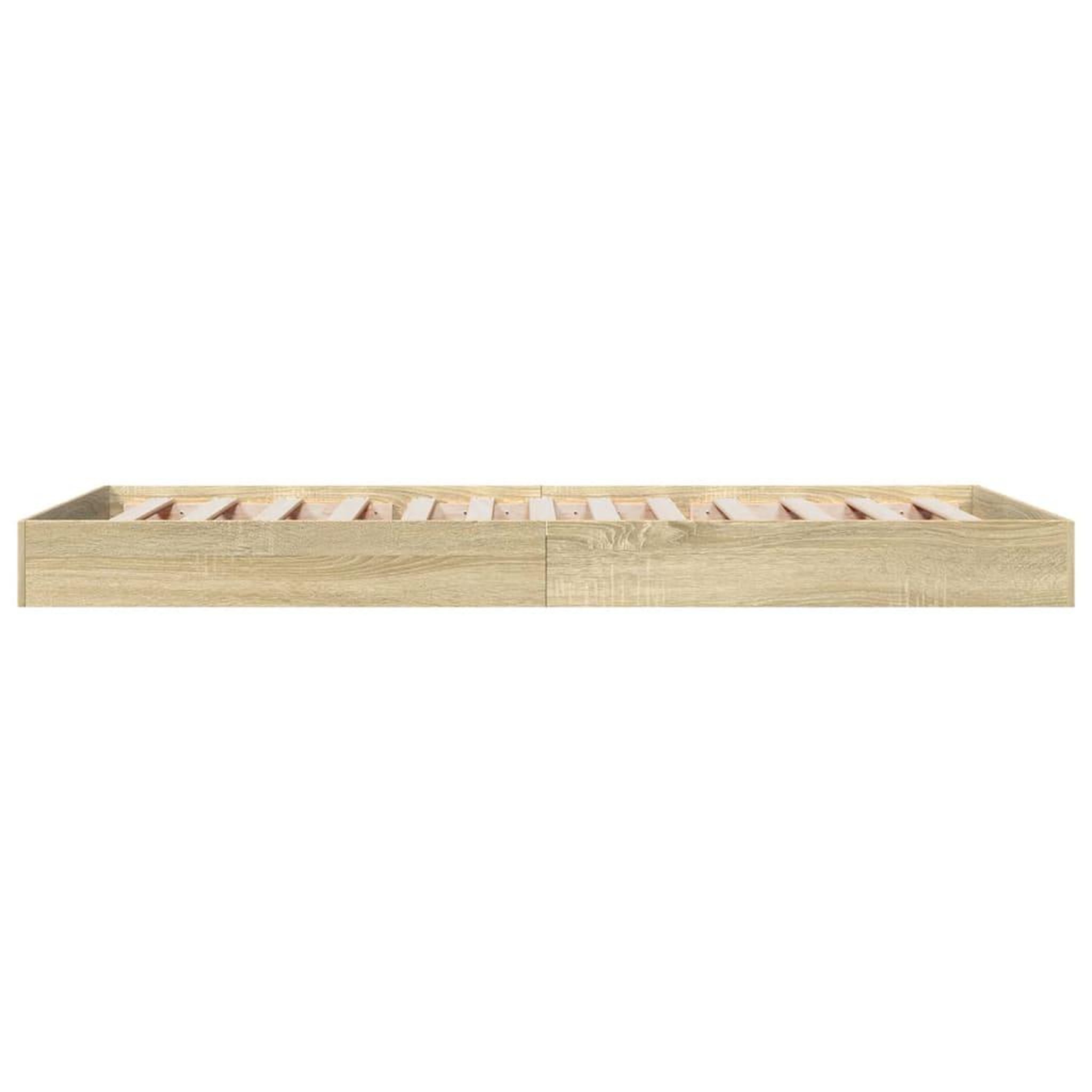 Voir la diapositive 5 : VIDAXL Cadre de lit sans matelas chene sonoma 75x190 cm
