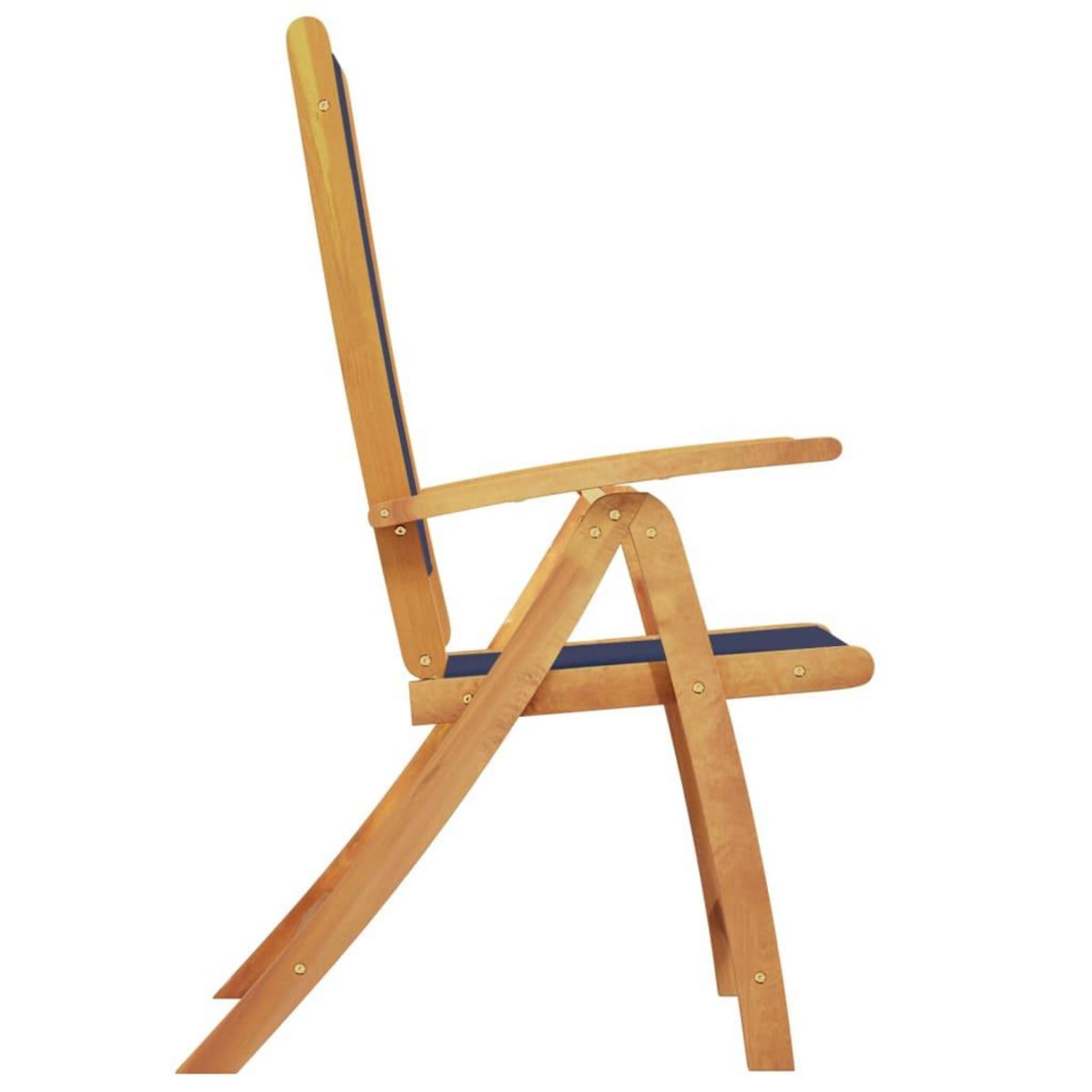 VIDAXL Chaises pliables de jardin lot de 2 bois d'acacia et textilene