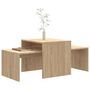 Voir la diapositive 3 : VIDAXL Ensemble de tables basses Chene sonoma bois d'ingenierie