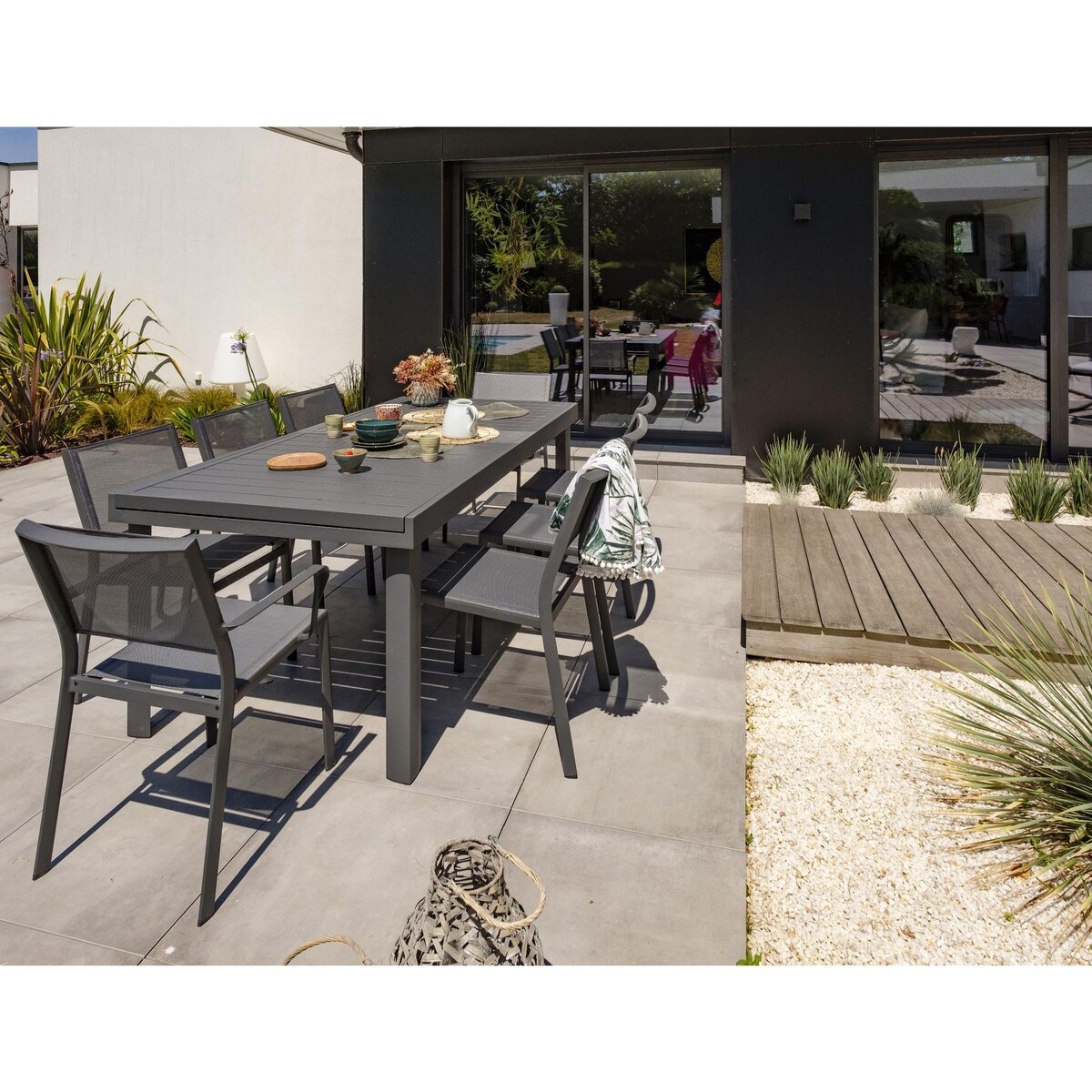 DCB GARDEN Salon de jardin - 8 places - COPENHAGUE