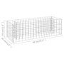 Voir la diapositive 6 : VIDAXL Lit sureleve a gabion Acier galvanise 90x30x30 cm