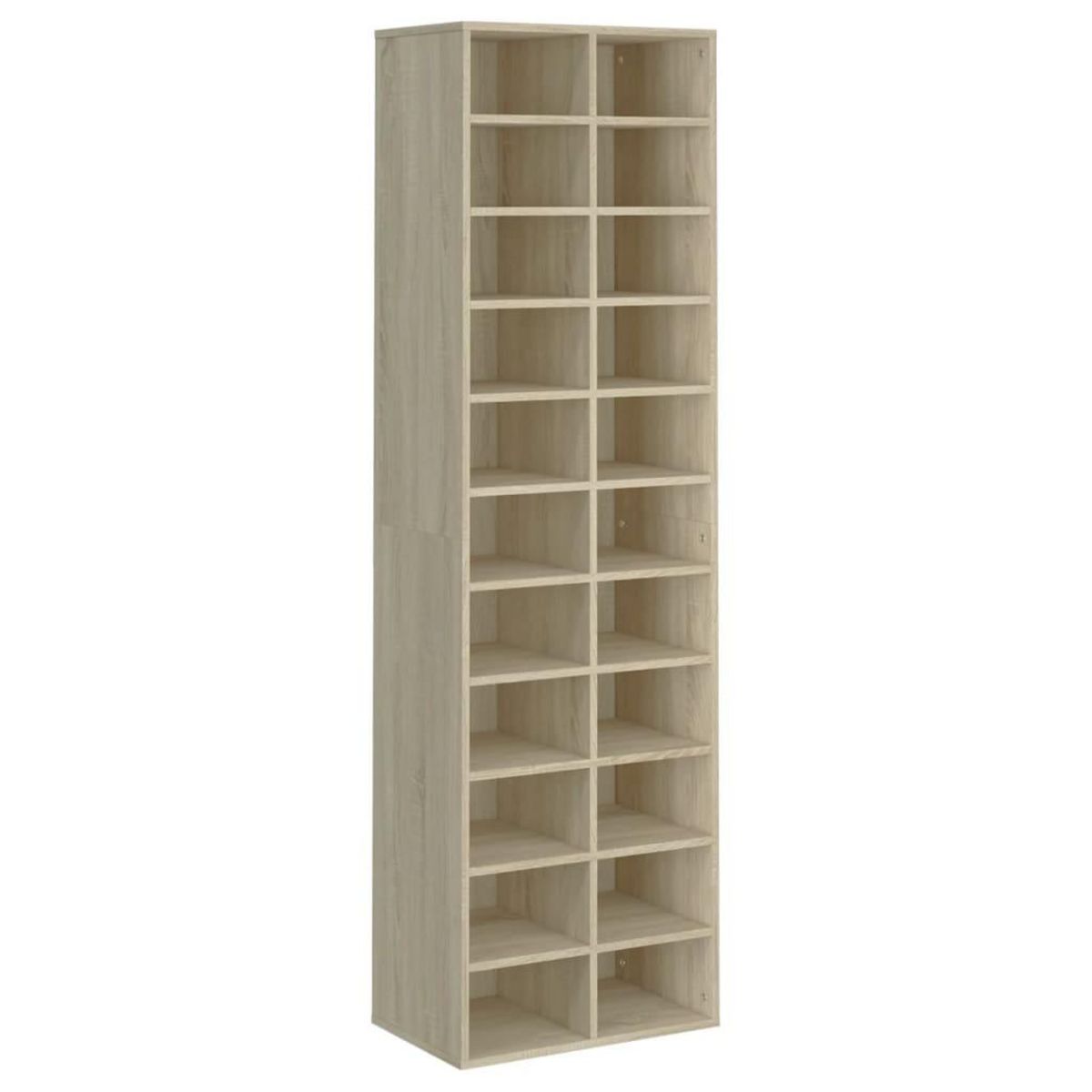 VIDAXL Armoire a chaussures chene sonoma 54x34x183cm bois d'ingenierie