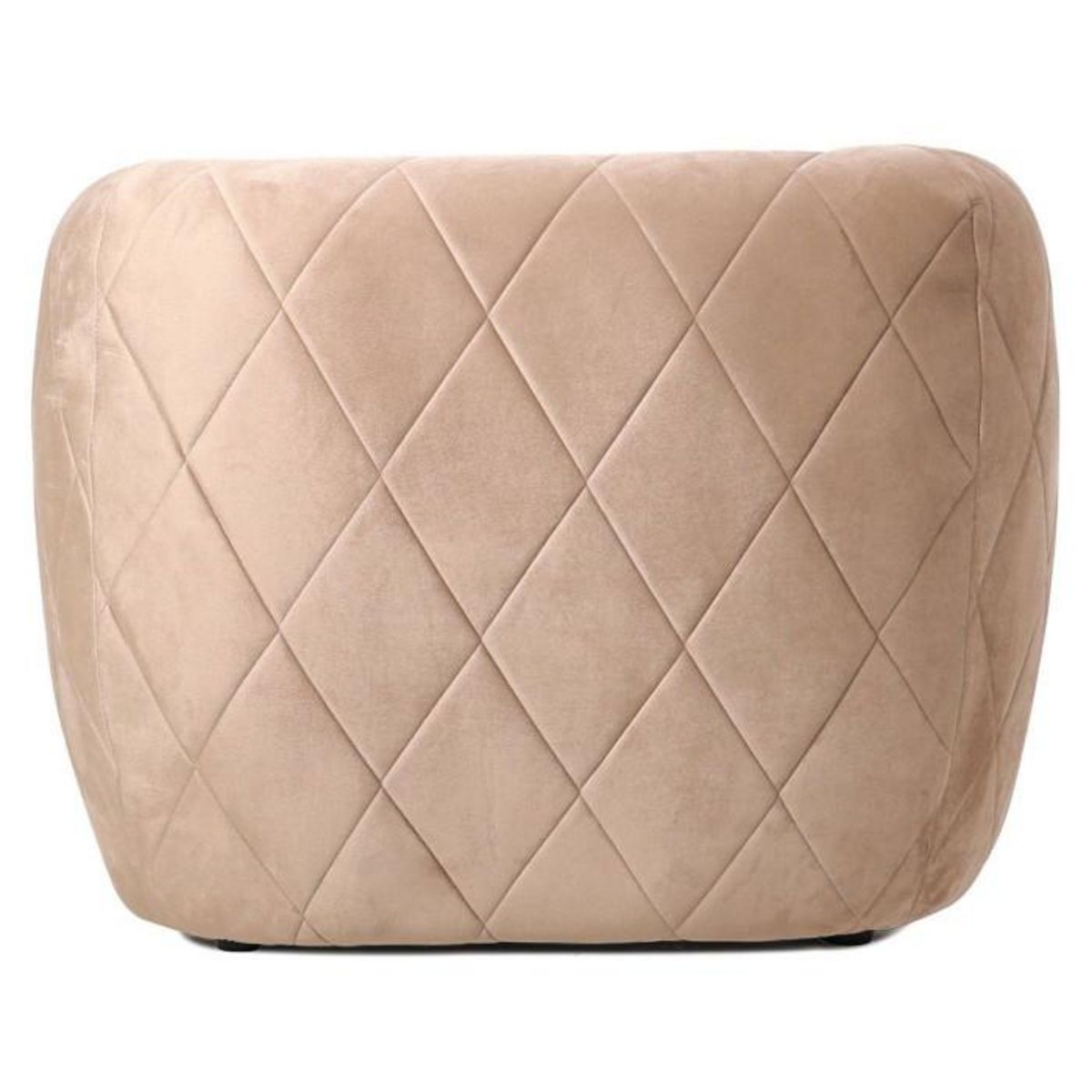 Paris Prix Fauteuil Matelassé en Velours  Darryl  90cm Taupe