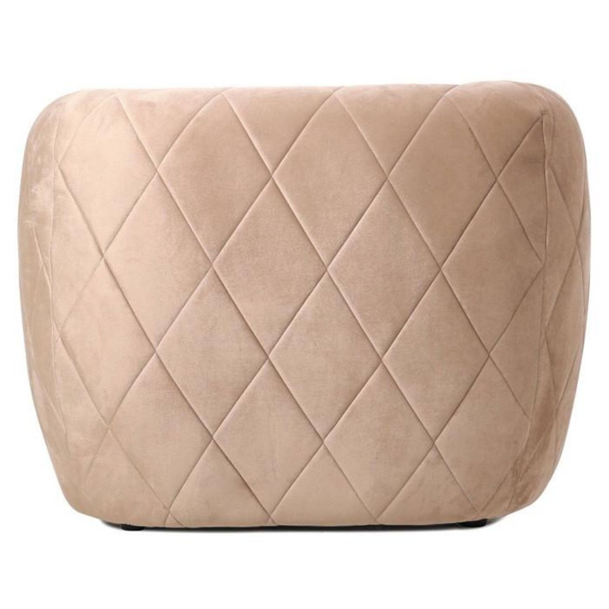 Paris Prix Fauteuil Matelassé en Velours  Darryl  90cm Taupe