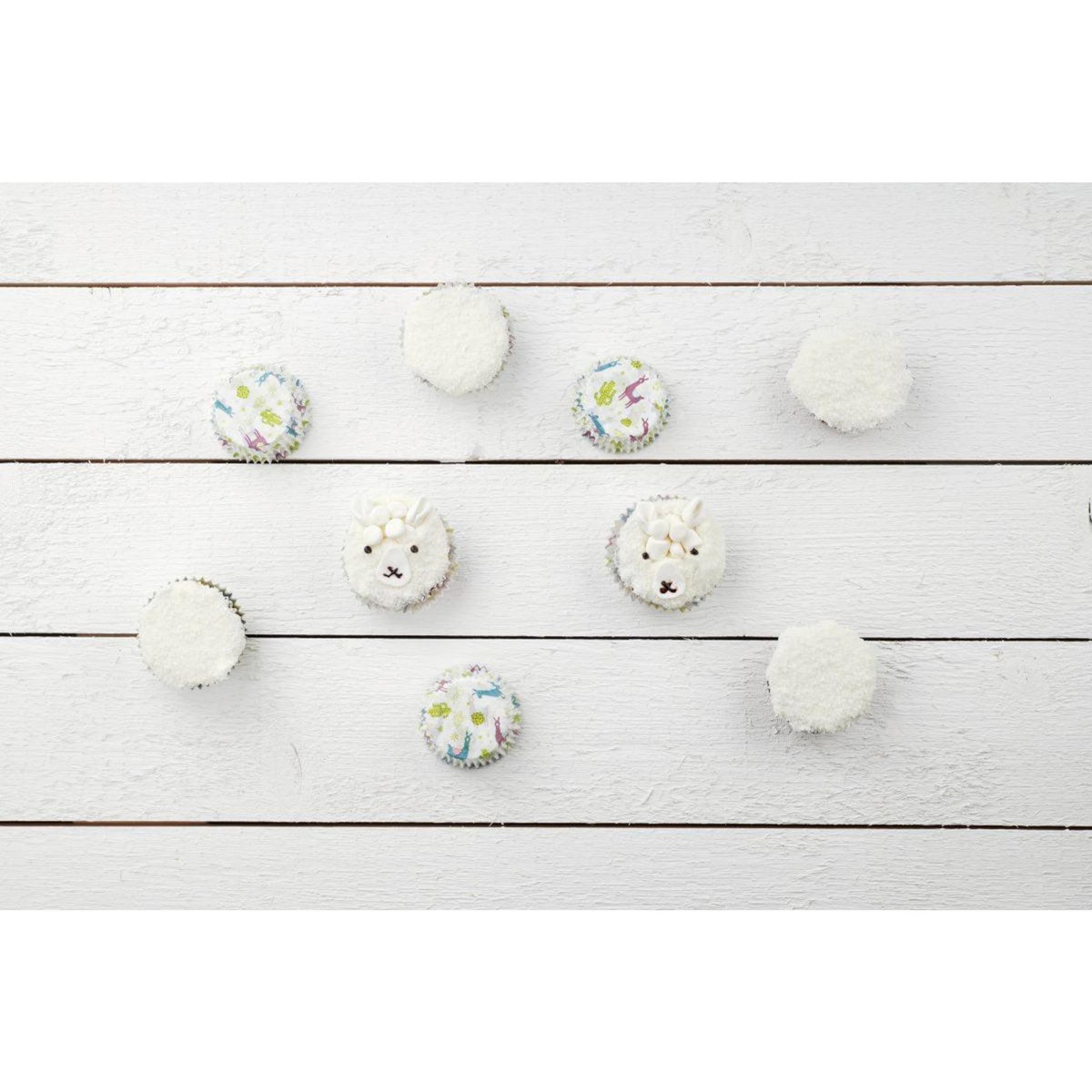 ZENKER Lot de 50 moules à muffins en papier motif lama et cactus 7 cm Zenker Smart Pastry