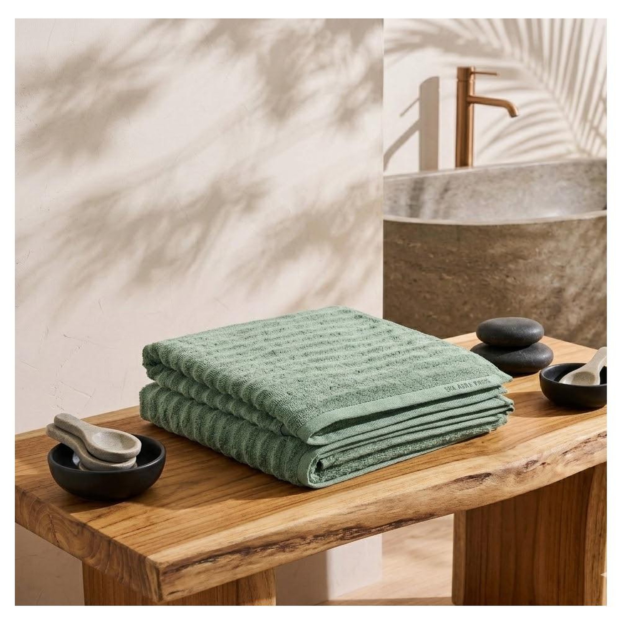 Voir la diapositive 2 : Eden Serviette de toilette collection maia
