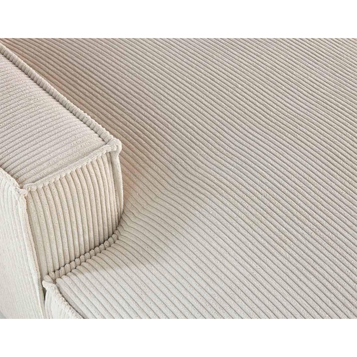 LISA DESIGN Spiaggia - canapé d'angle gauche - forme arrondie - 5 places - en velours côtelé