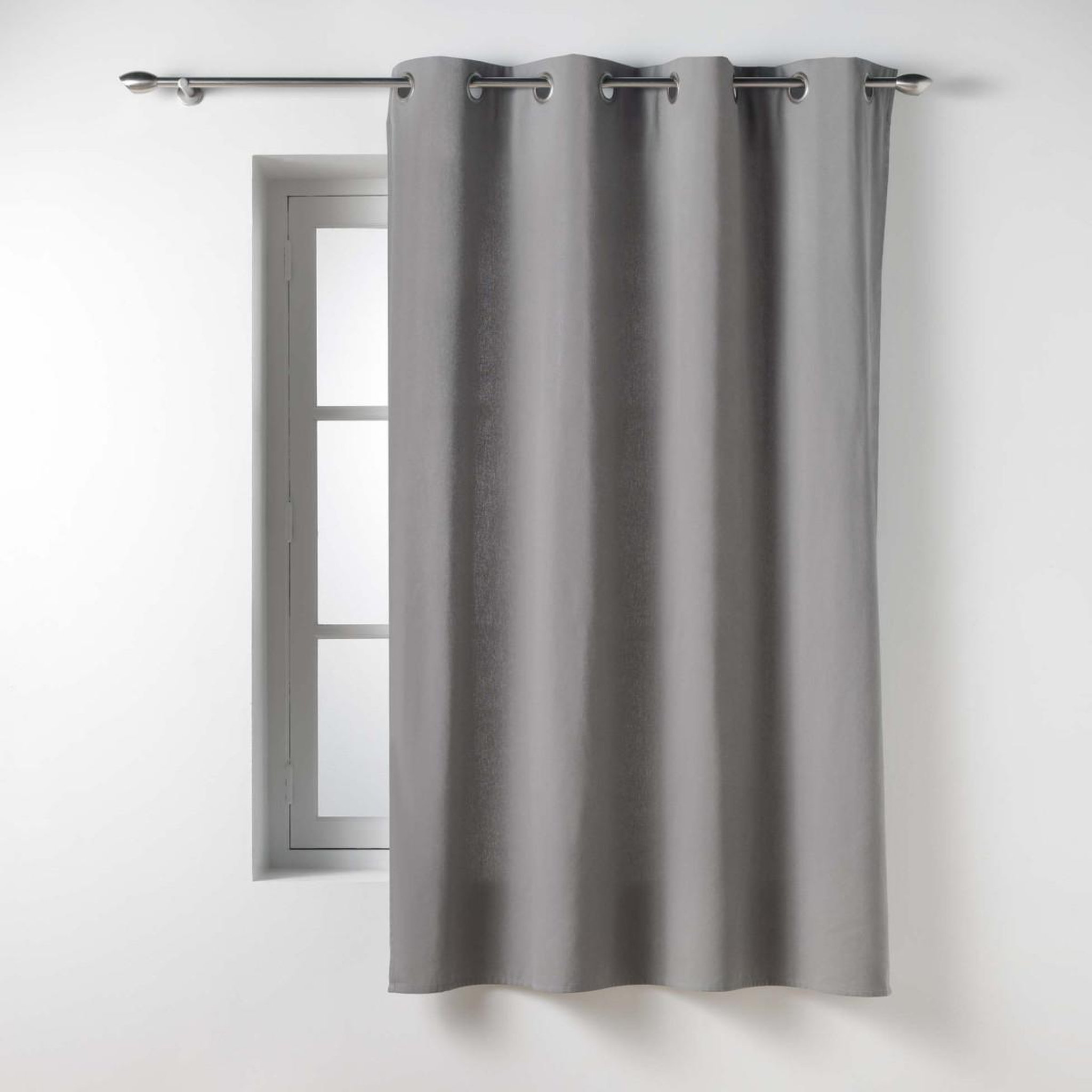Douceur d'Intérieur Rideau à œillets  twily  135x180cm gris