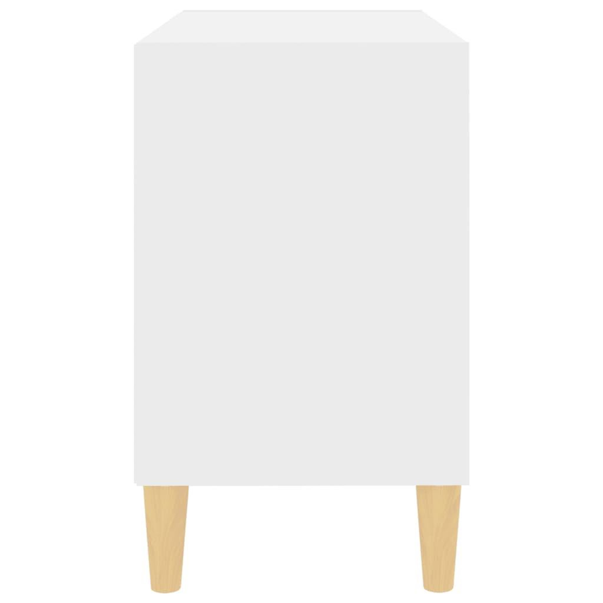 Voir la diapositive 5 : VIDAXL Meuble TV avec pieds en bois massif Blanc 69,5x30x50 cm
