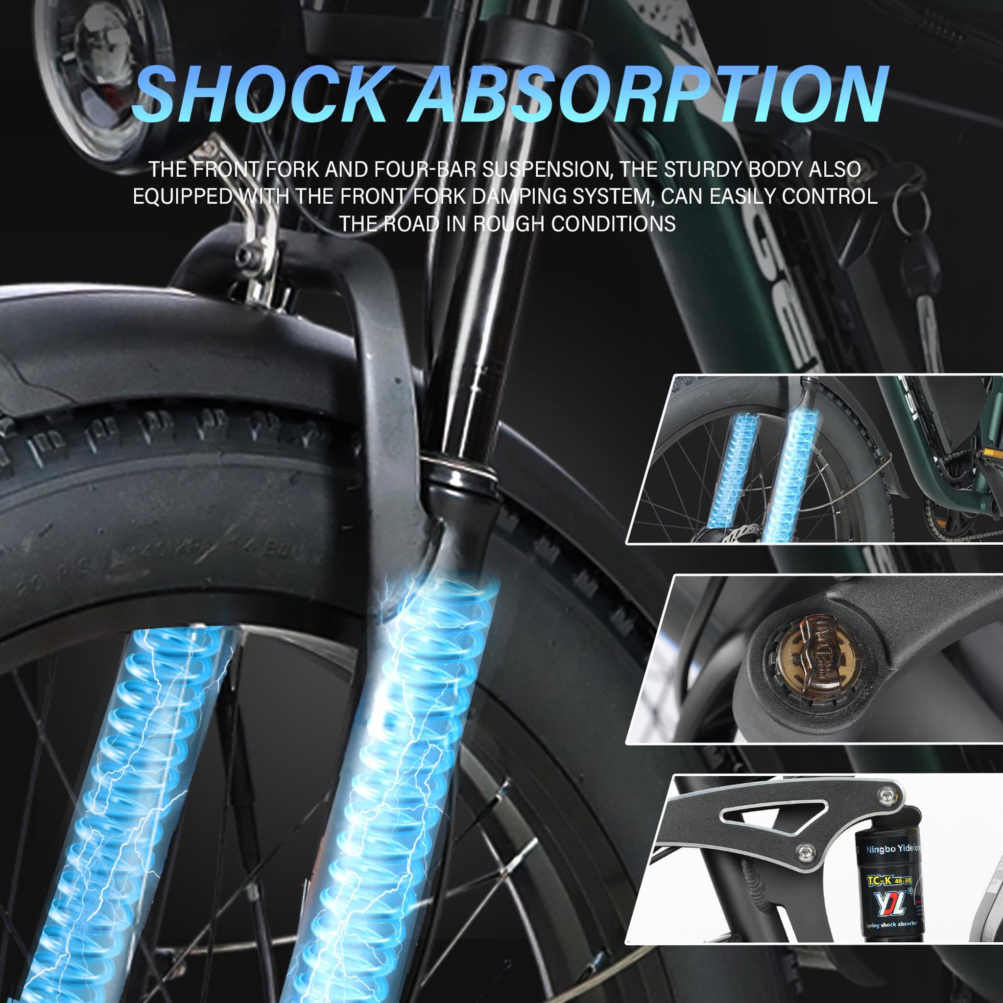Voir la diapositive 6 : BAOLUJIE Vélo électrique pour adultes baolujie dp-2603sj