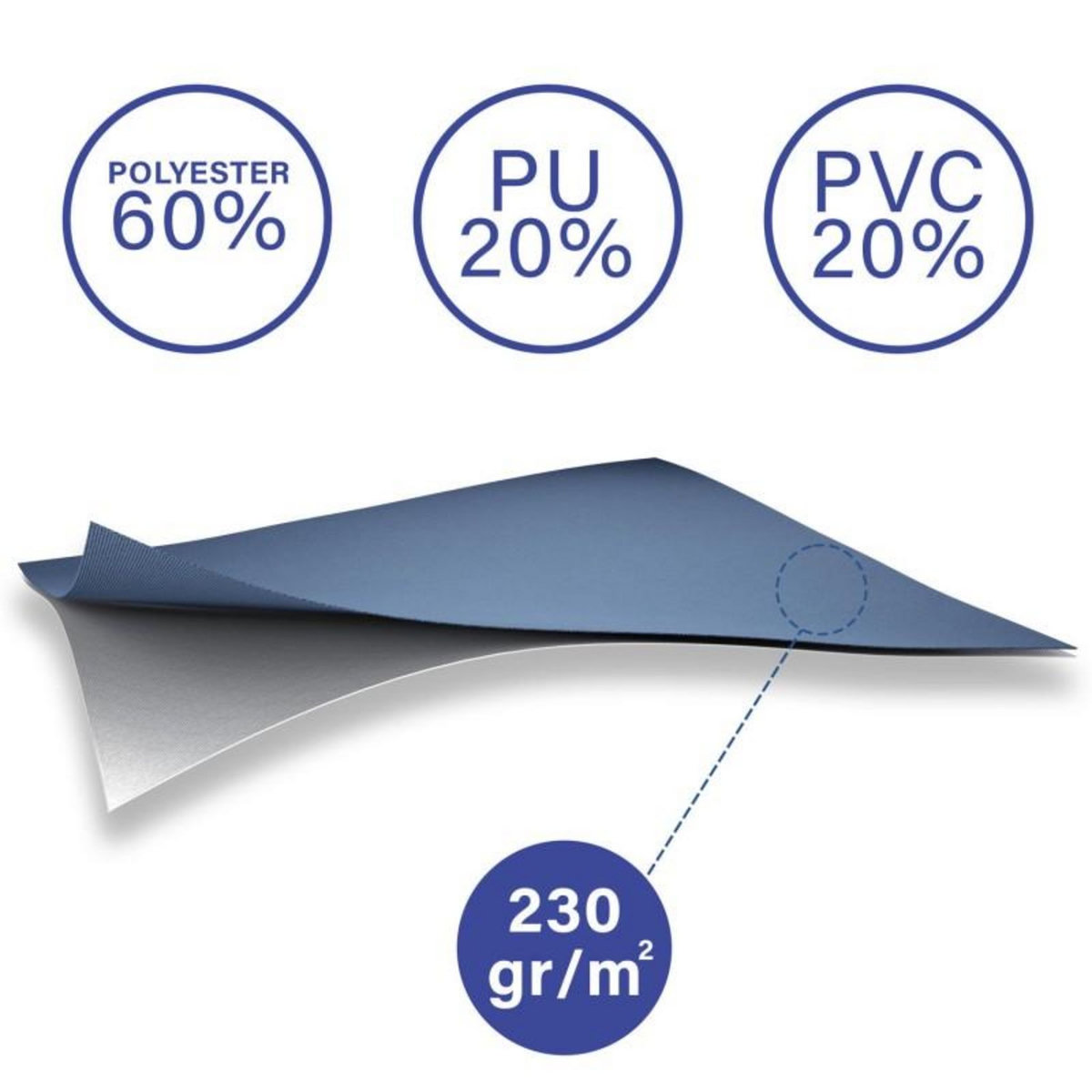 BLUMIE Housse de protection extérieure pour table carrée 90x90x74 cm - Ultra résistant