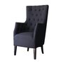 Voir la diapositive 1 : Habitat et Jardin Fauteuil Scandinave Tissu  Duchesse  - 76 x 83 x 100,5 cm - Noir
