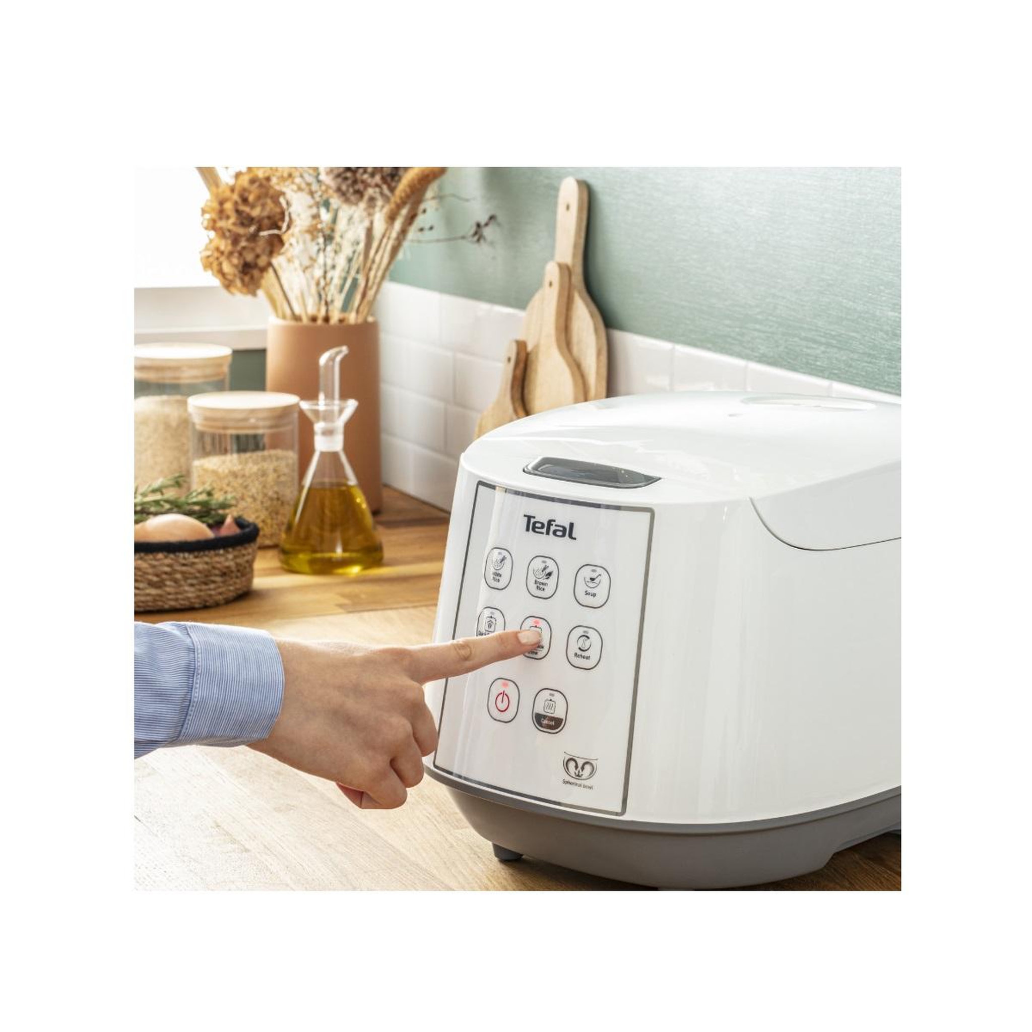 Voir la diapositive 4 : TEFAL Cuiseur à riz 1.8l 750w blanc - rk7321f1