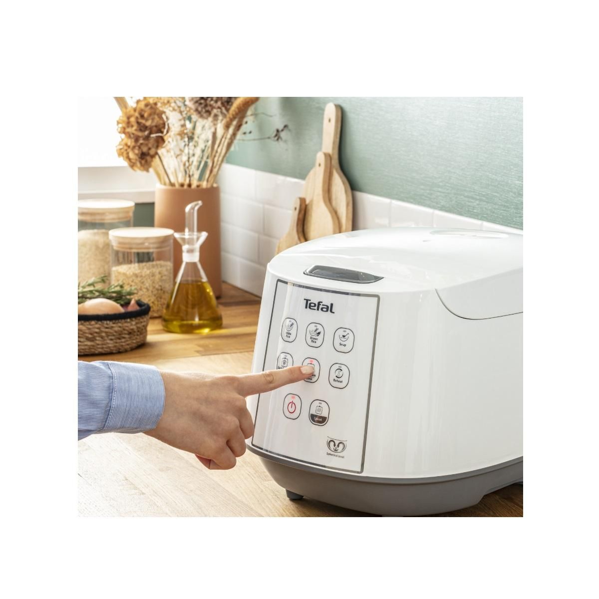 TEFAL Cuiseur à riz 1.8l 750w blanc - RK7321F1