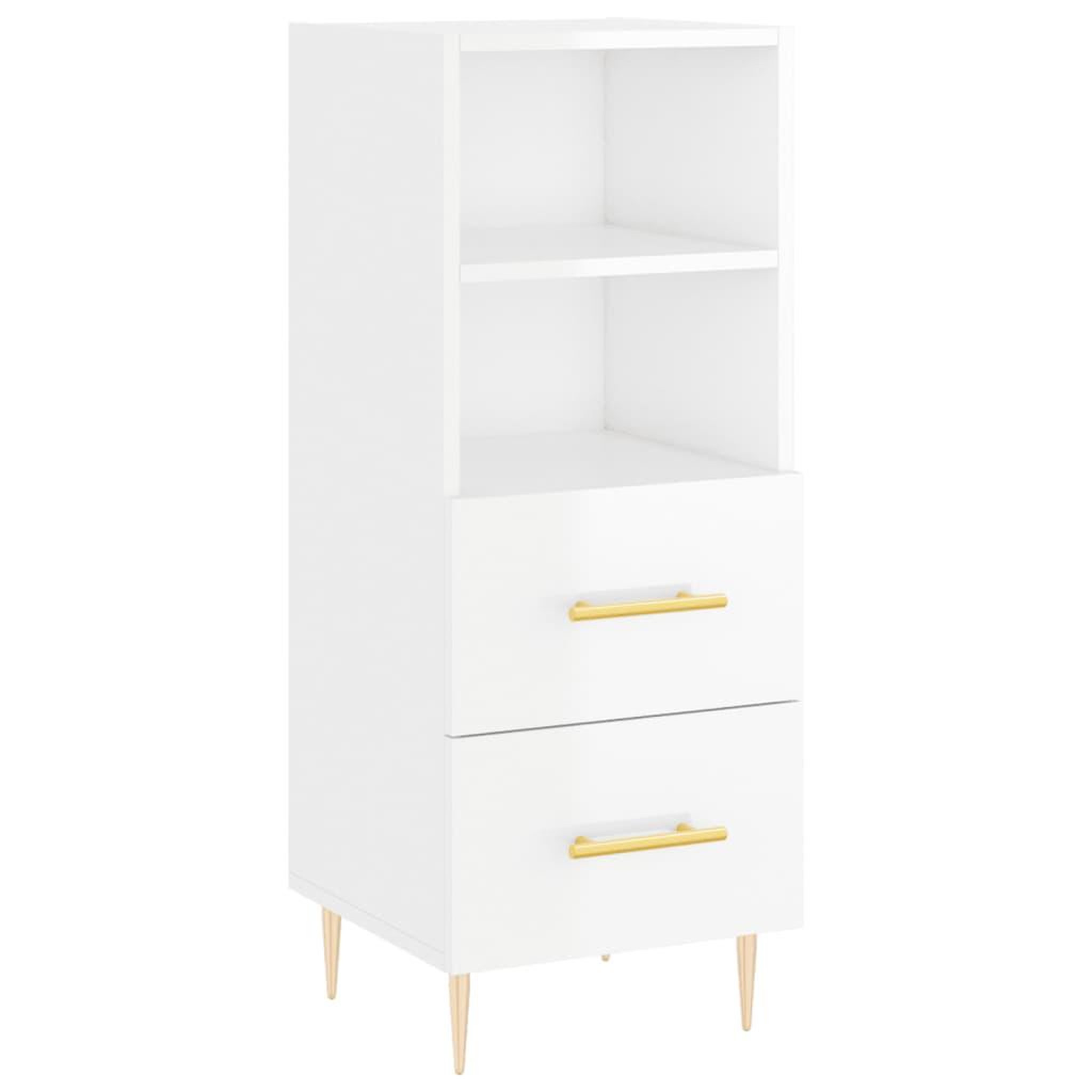 Voir la diapositive 2 : VIDAXL Buffet Blanc brillant 34,5x34x90 cm Bois d'ingenierie