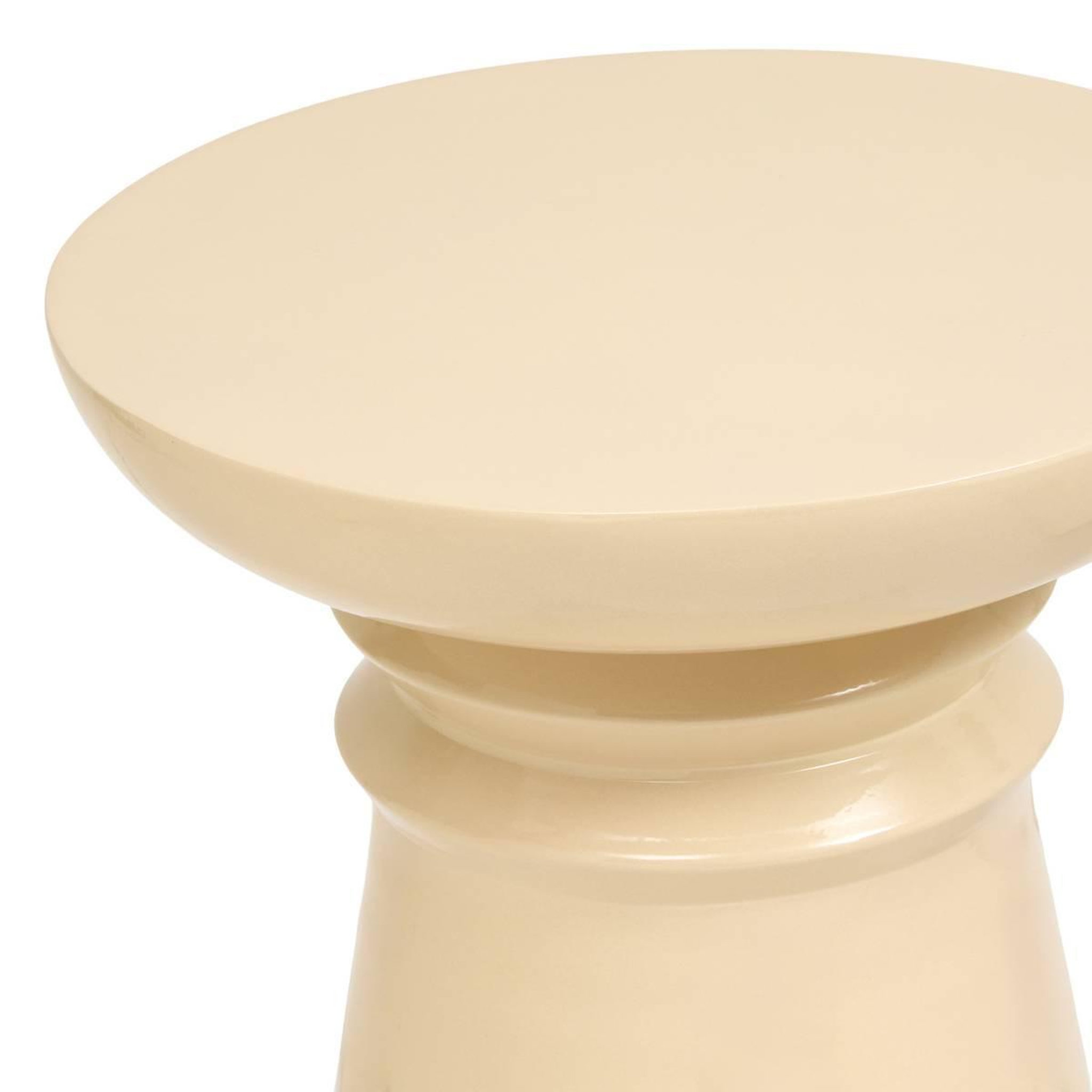 Voir la diapositive 2 : ATMOSPHERA Table d'appoint totem  jaya  43cm ivoire