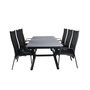 Voir la diapositive 3 : Paris Prix Ensemble Table de Jardin & 6 Chaises  Virya & Copacabana  200cm Noir