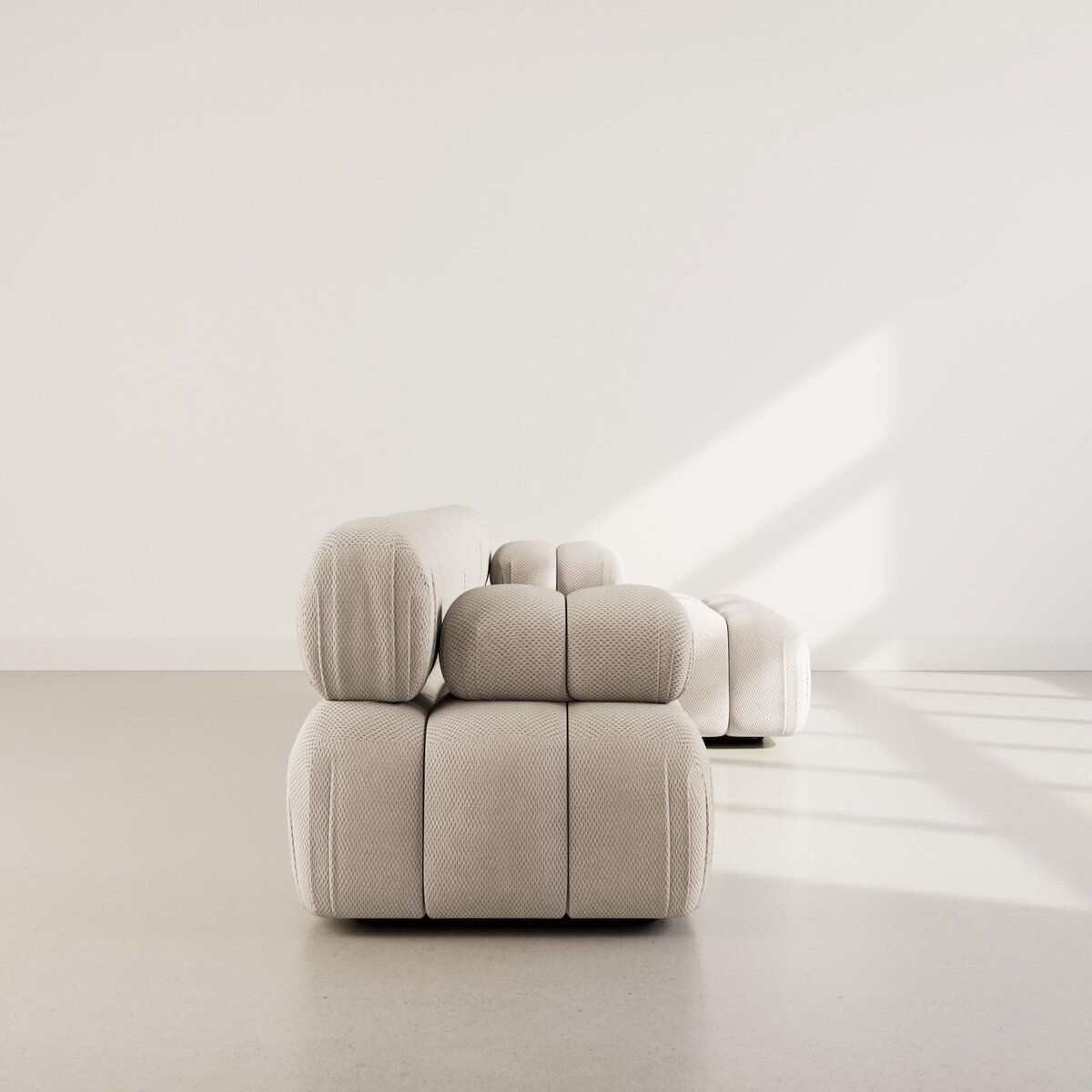 LISA DESIGN Ruby - canapé modulable d'angle droit 4 places en velours texturé