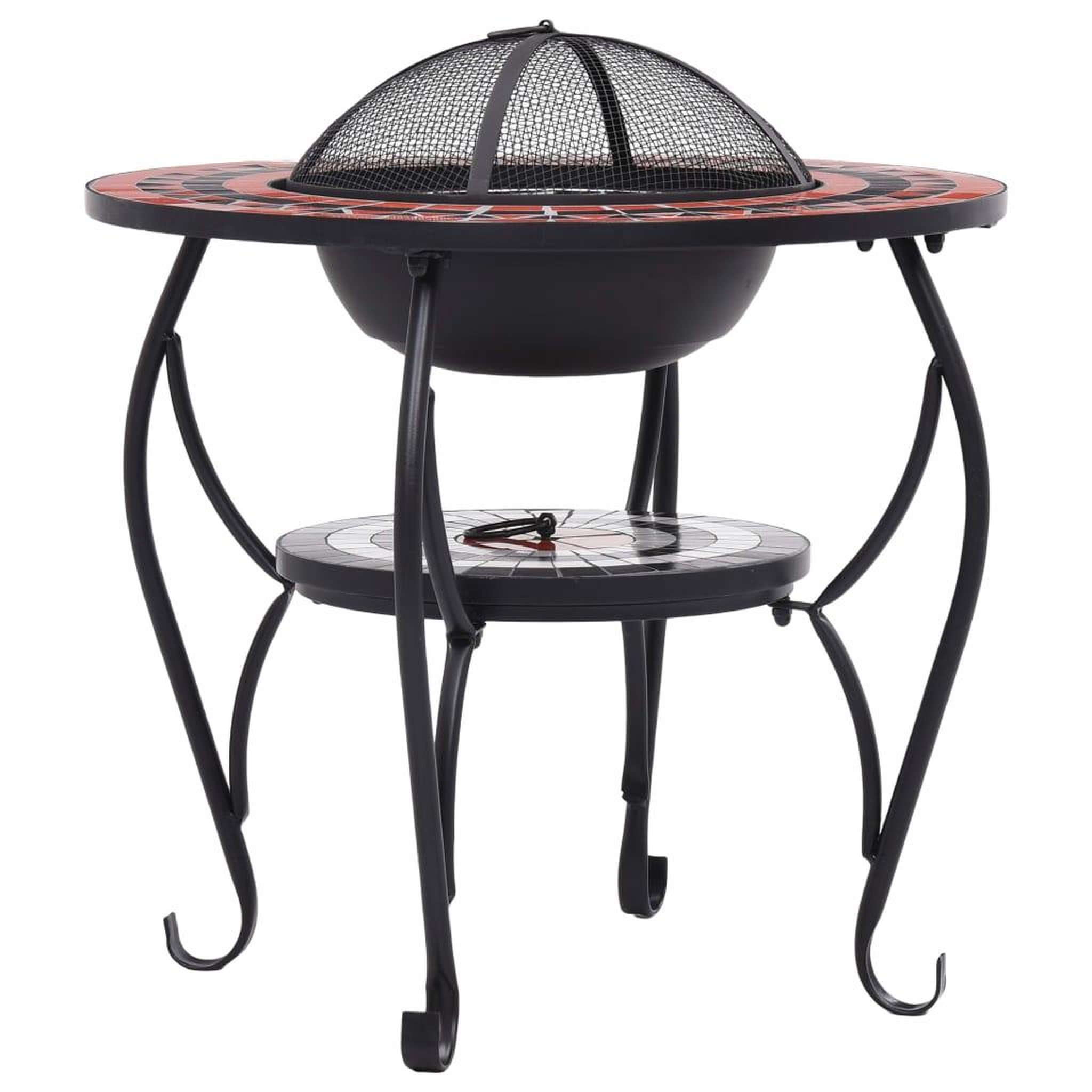 Voir la diapositive 5 : VIDAXL Table de foyer mosaïque Terre cuite et blanc 68 cm Ceramique