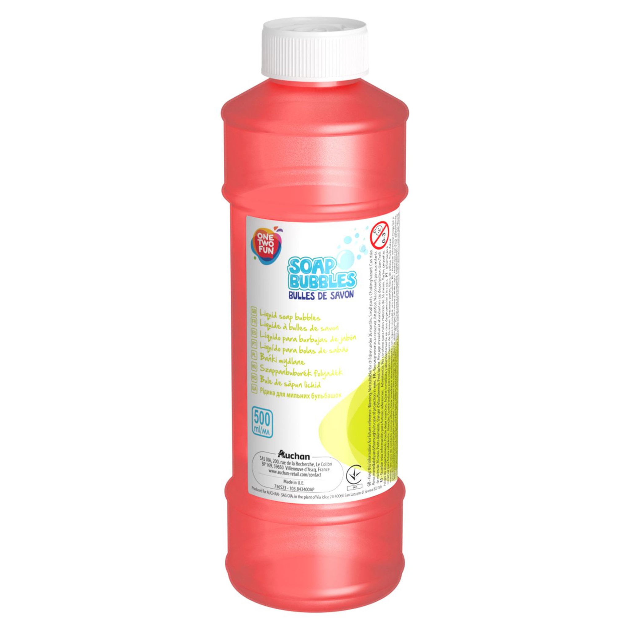 Voir la diapositive 3 : One Two Fun Liquide à bulles de savon 500 ml
