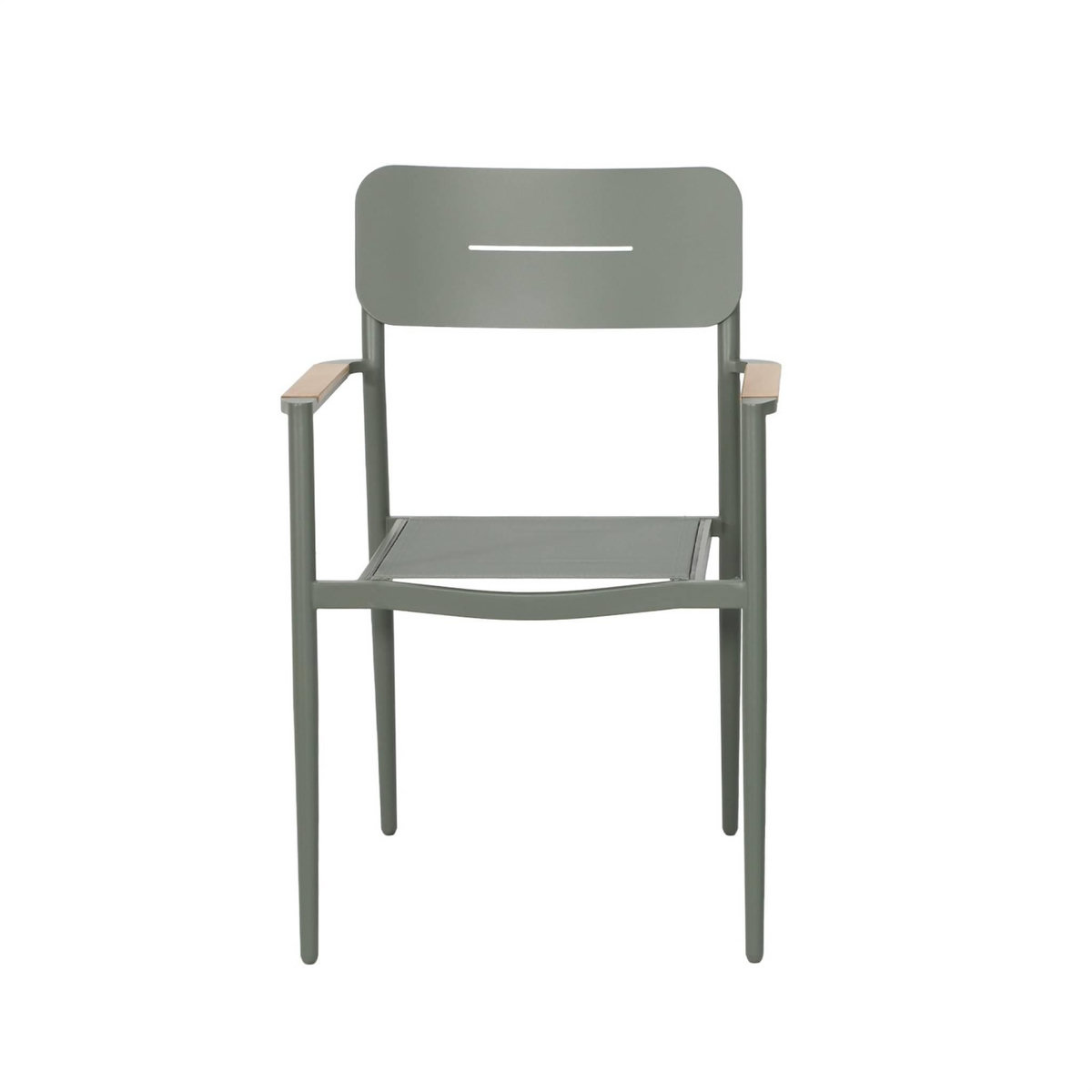 SWEEEK Lot de 4 fauteuils de jardin aluminium et textilène - Fira